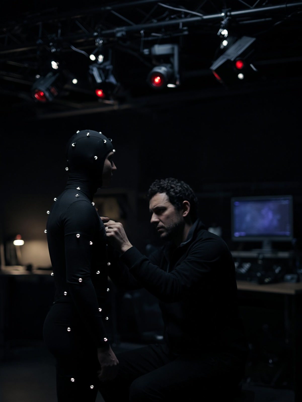 Sports-science lab with motion-capture equipment